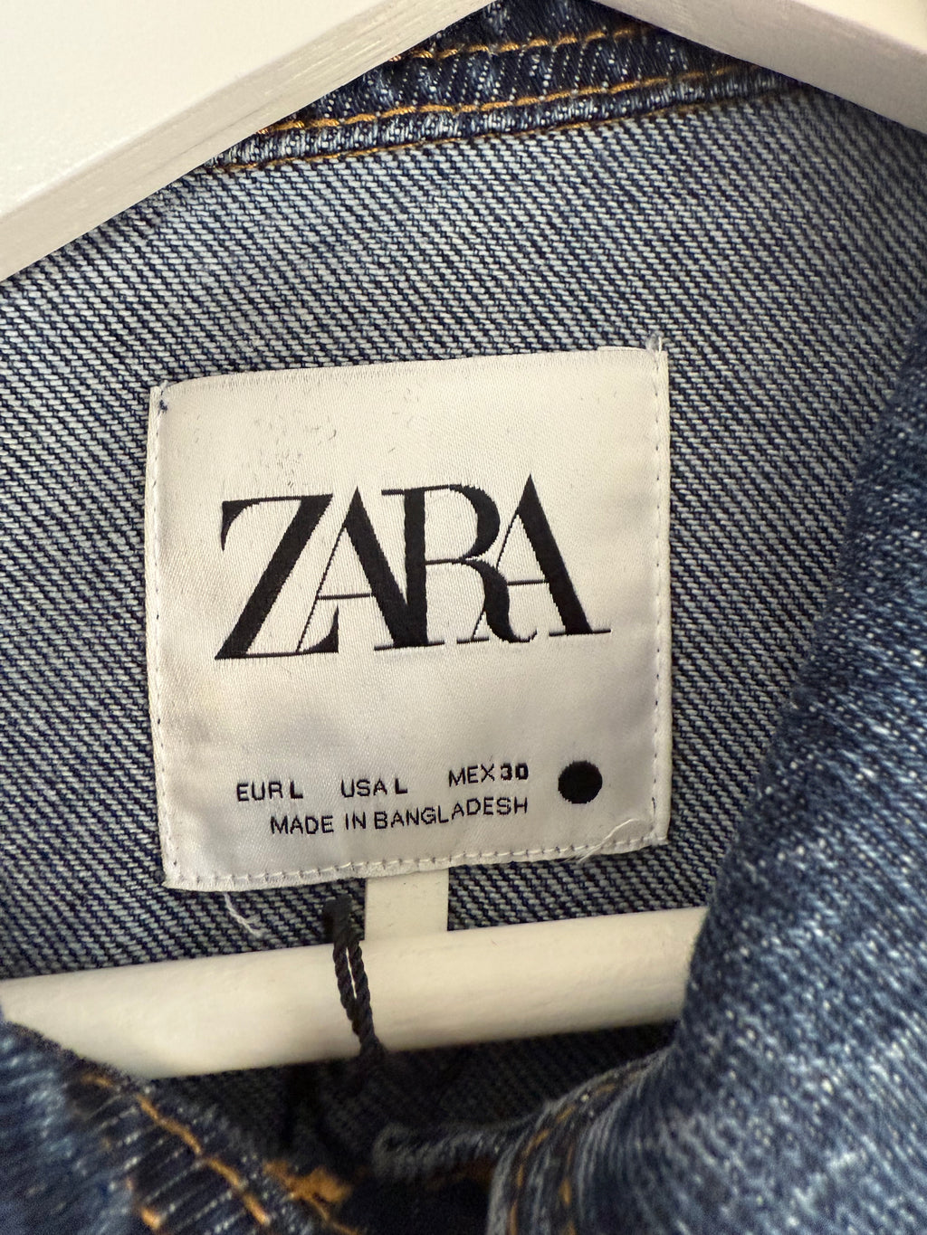 Zara Belted Denim Dress Size L