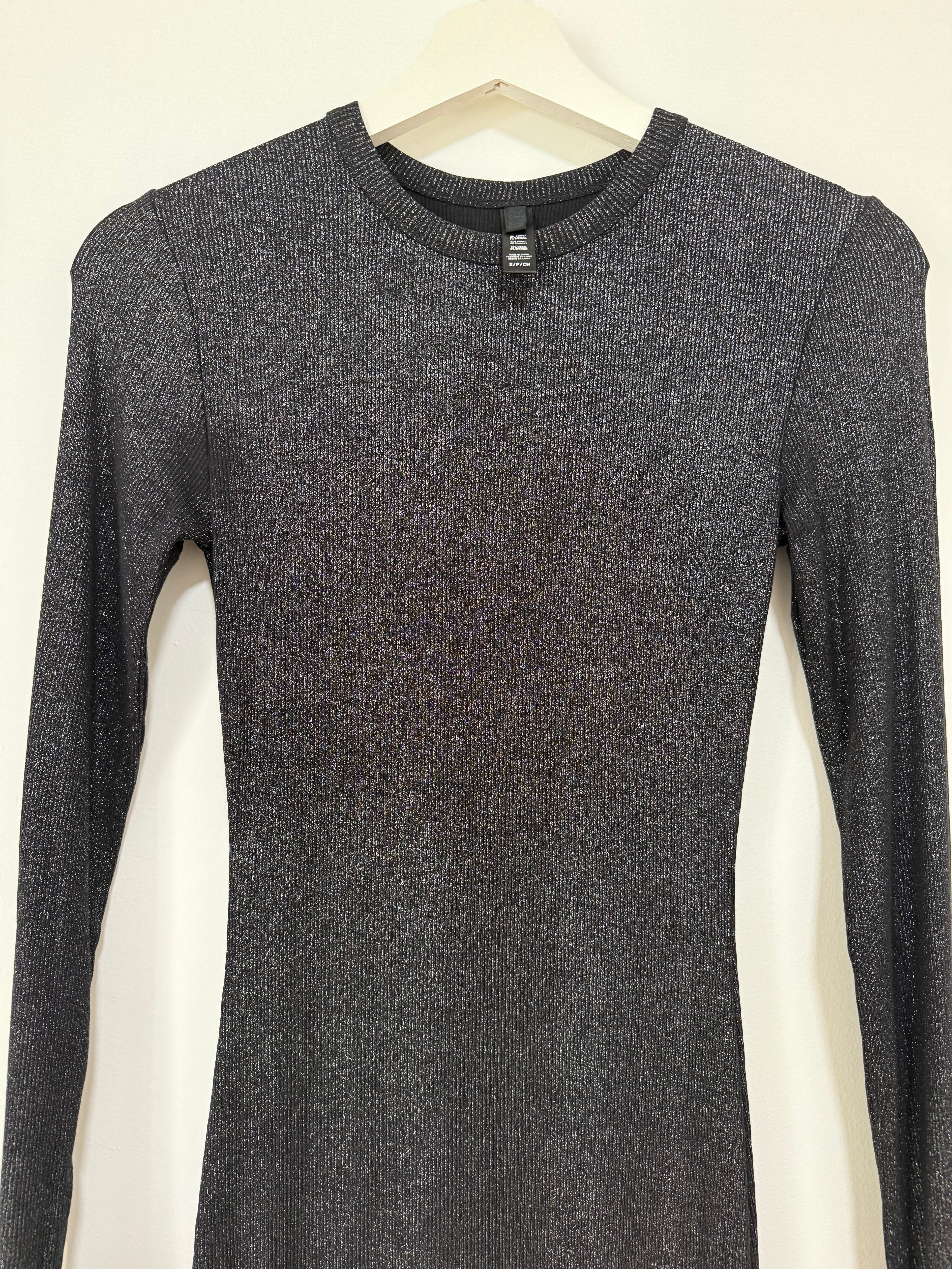 SKIMS Soft Lounge Long Sleeve Dress Onyx Size S