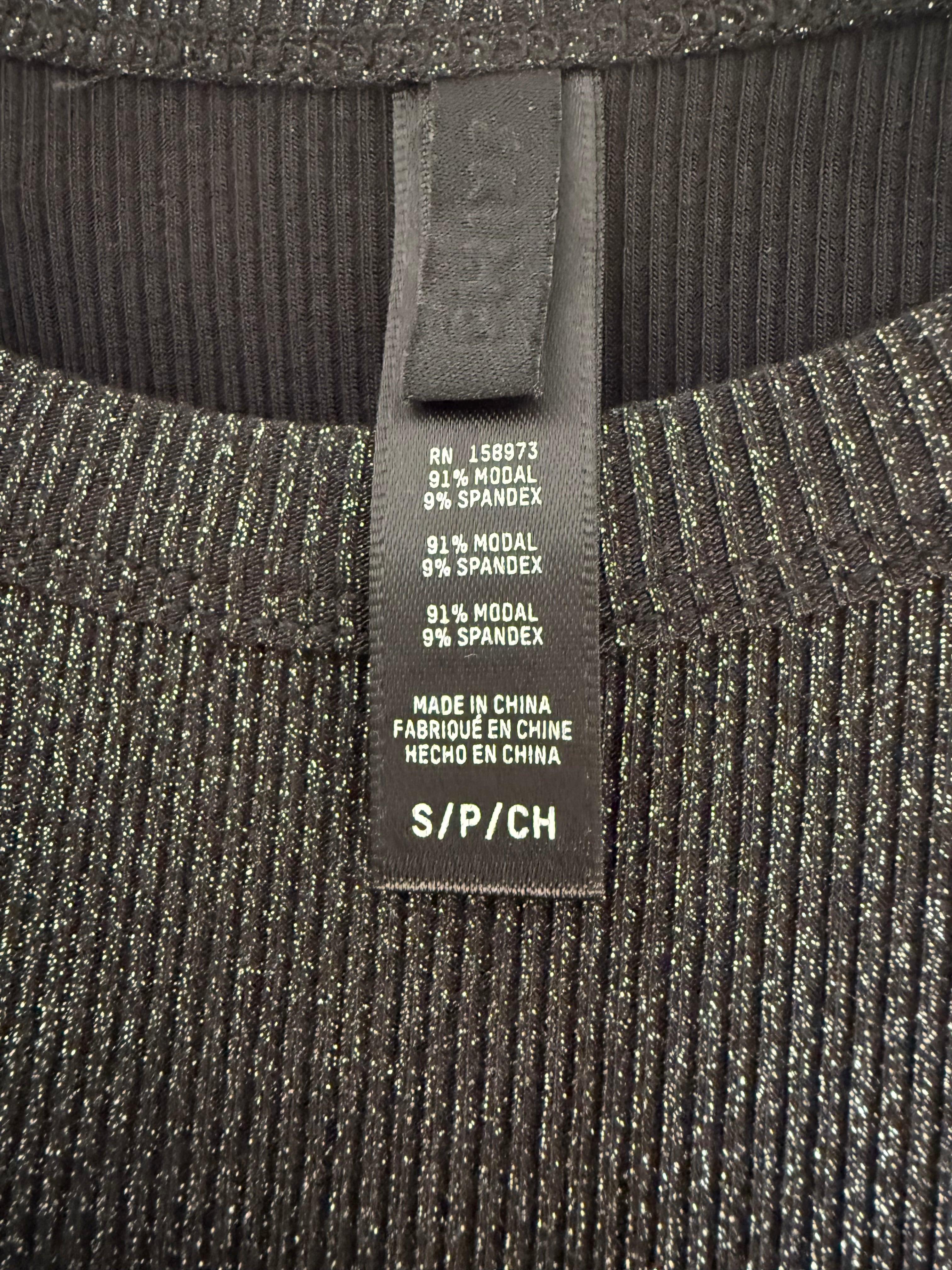 SKIMS Soft Lounge Long Sleeve Dress Onyx Size S