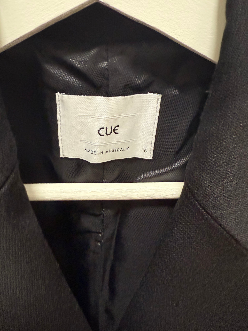 Cue Black Blazer Size 6