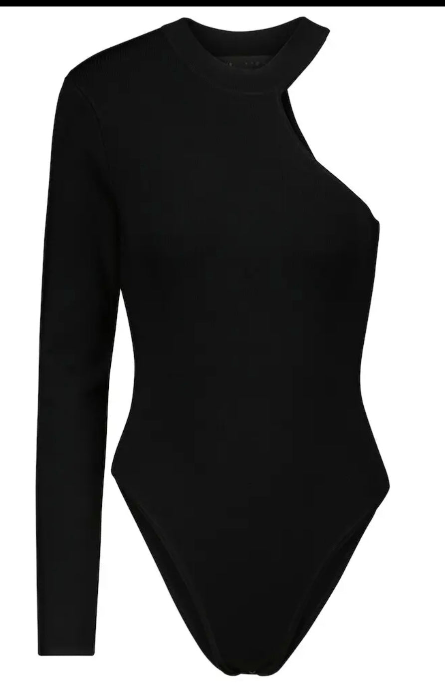 SIR THE LABEL  Romi One-Shoulder Bodysuit Black Size 1 / Size 8