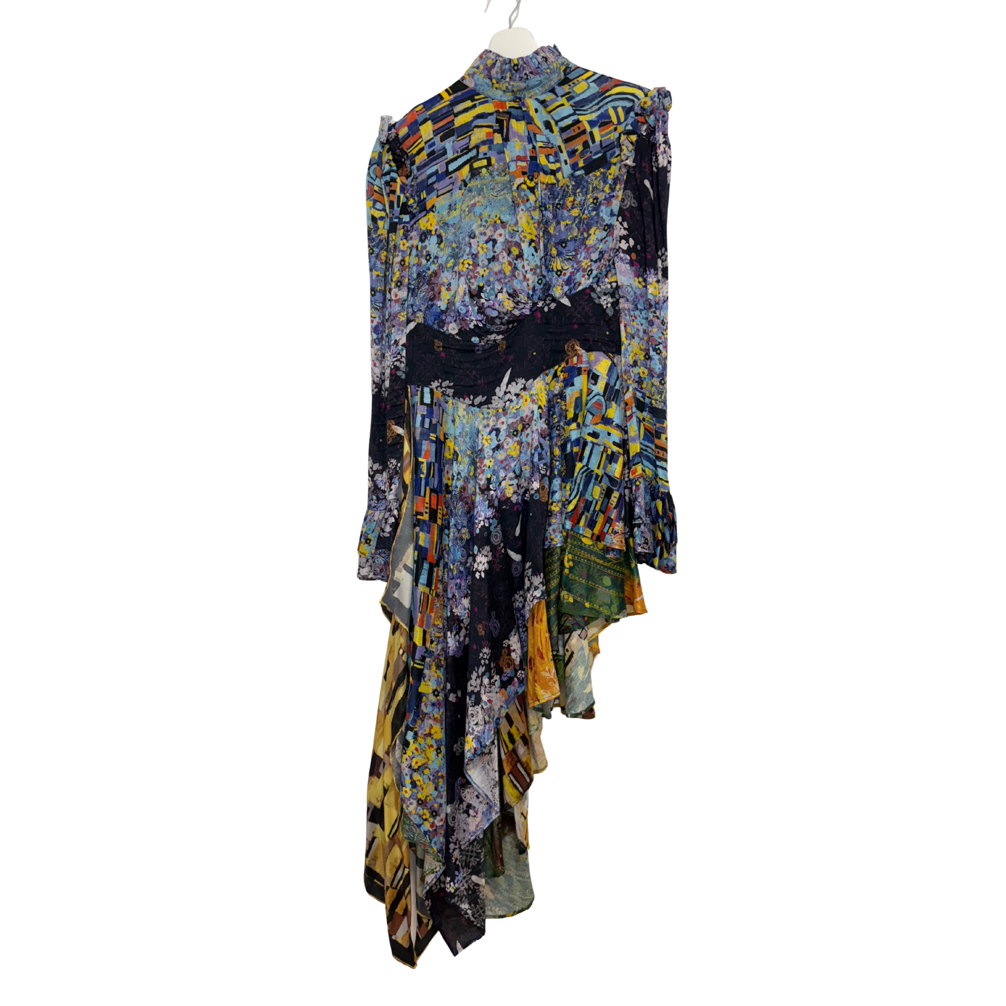 Leo Lin Flower Garden Asymmetrical Dress Size 8