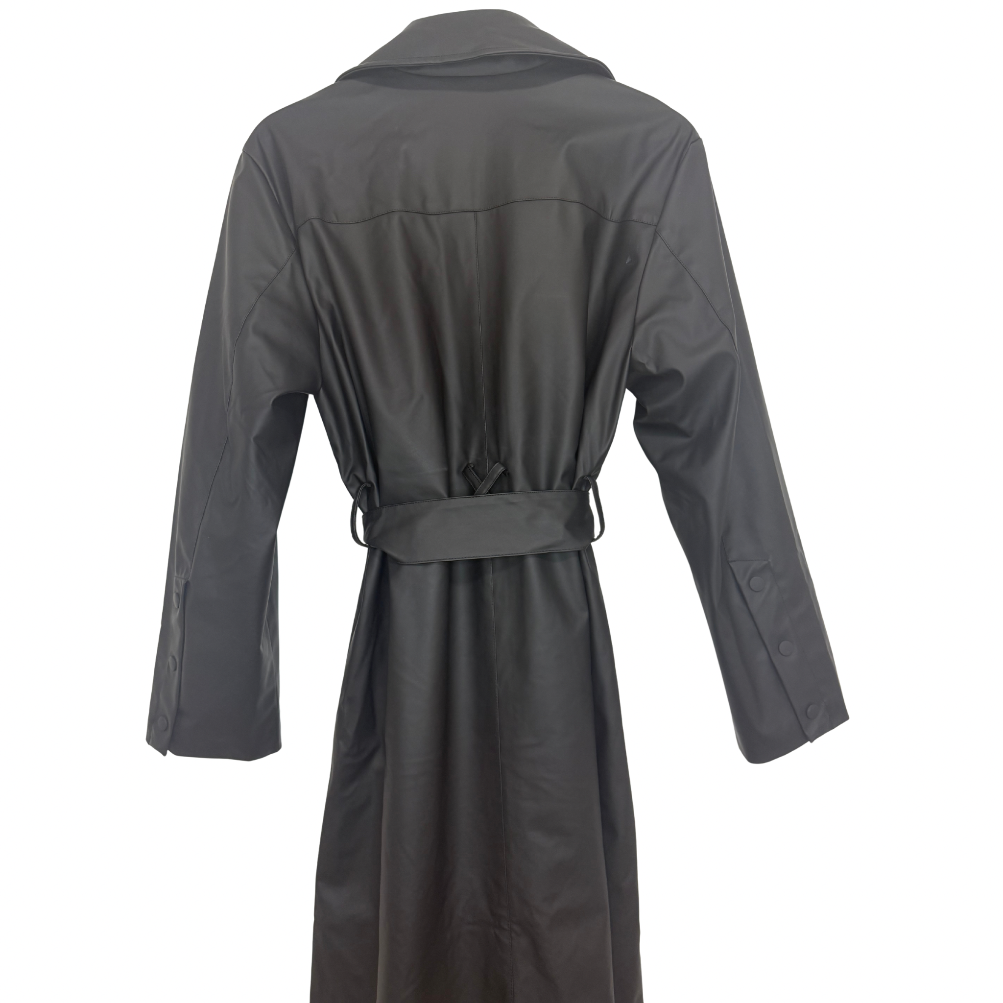 AJE ATHLETICA Faux Leather Trench Coat Size XXS/XS