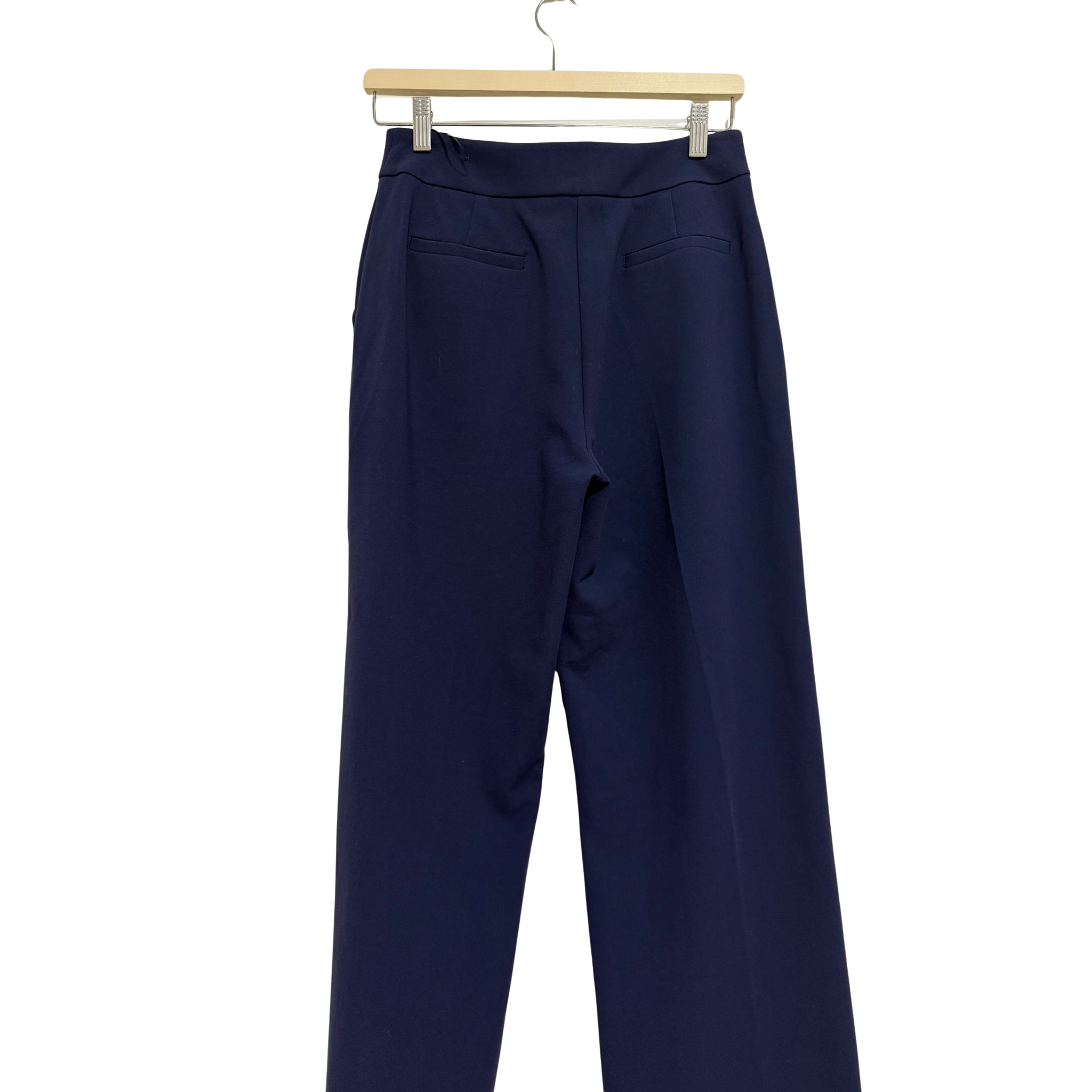 CUE Double Weave Flat Front Pant in Blue Size 8