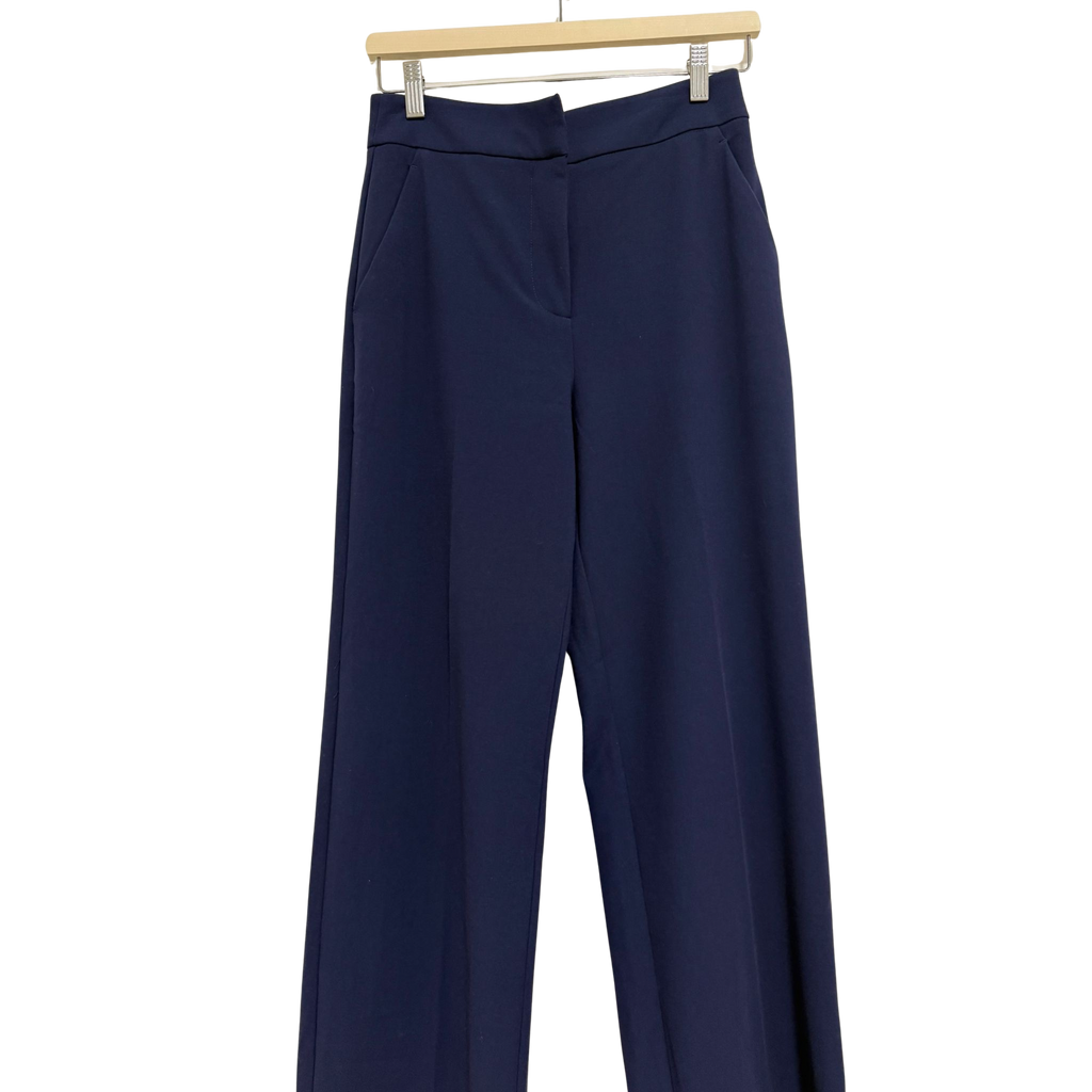 CUE Double Weave Flat Front Pant in Blue Size 8