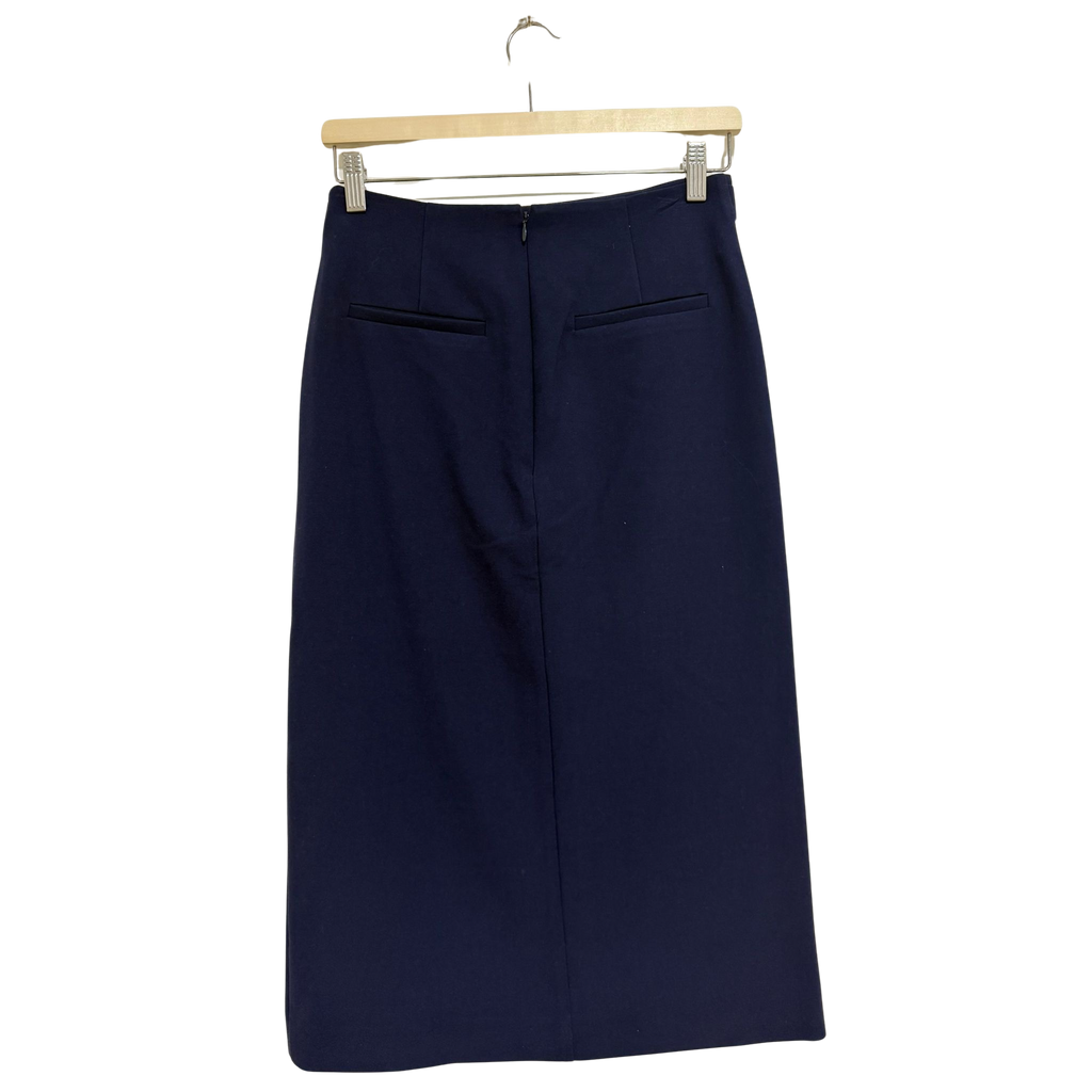 CUE Double Weave Column Midi Skirt Size 8