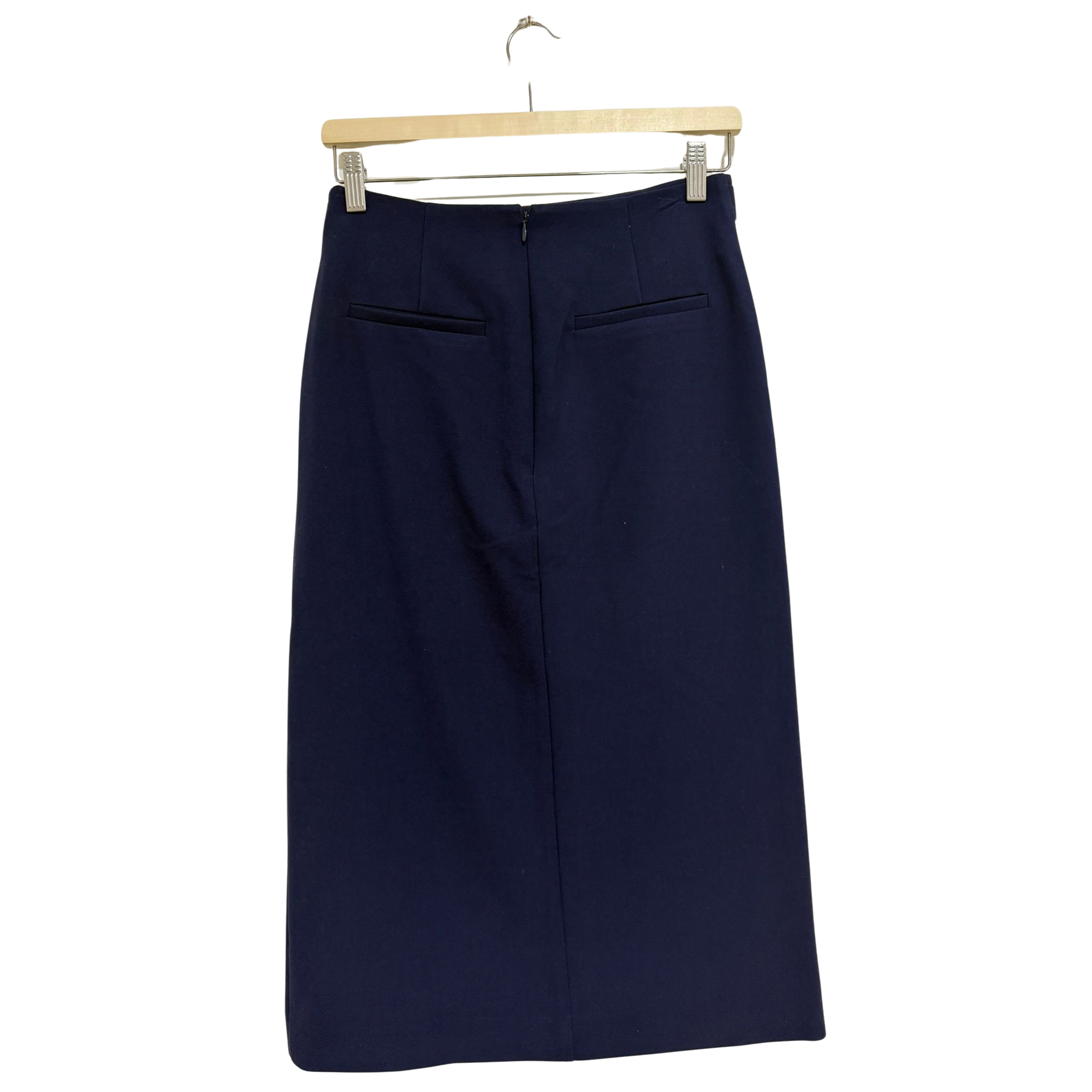 CUE Double Weave Column Midi Skirt Size 8