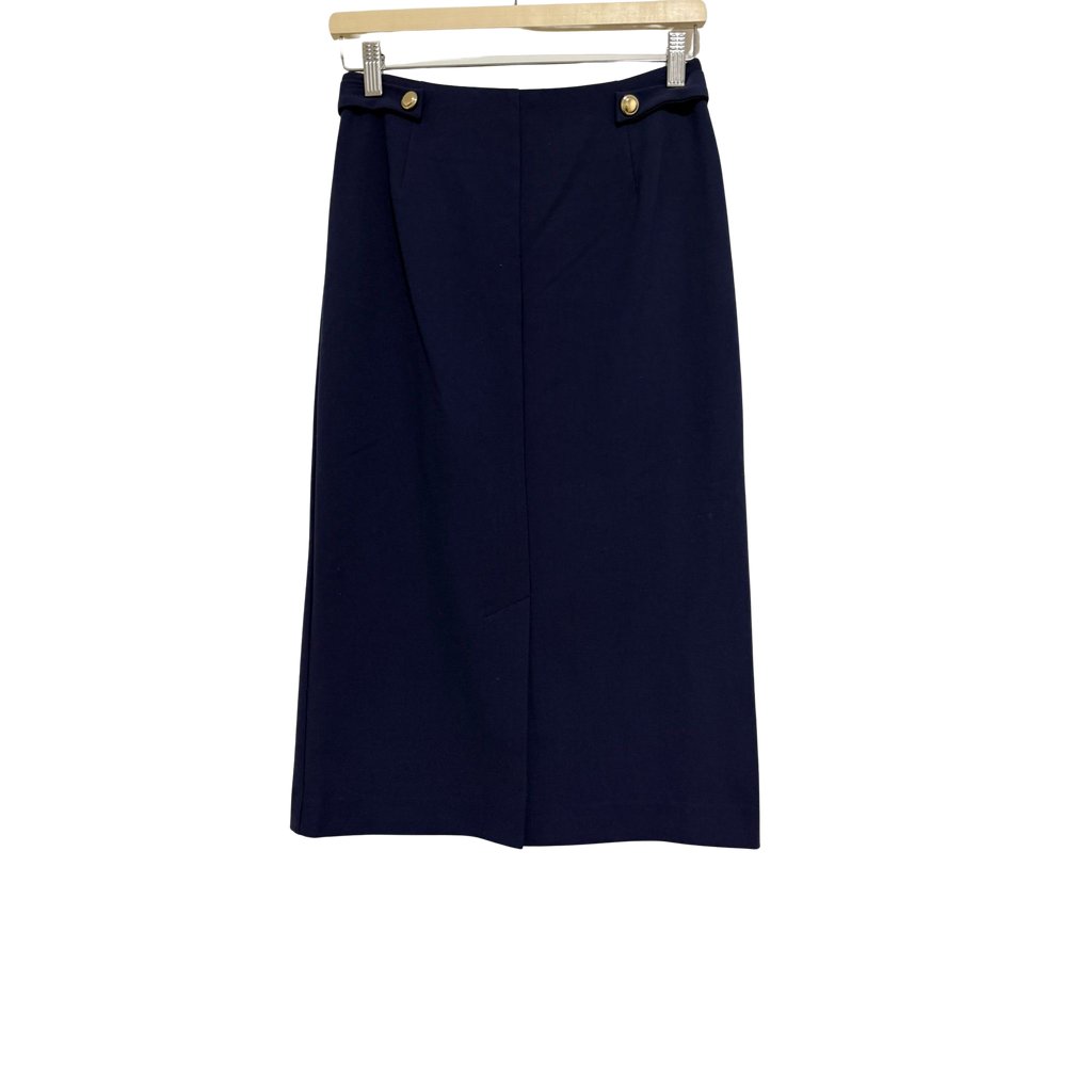 CUE Double Weave Column Midi Skirt Size 8
