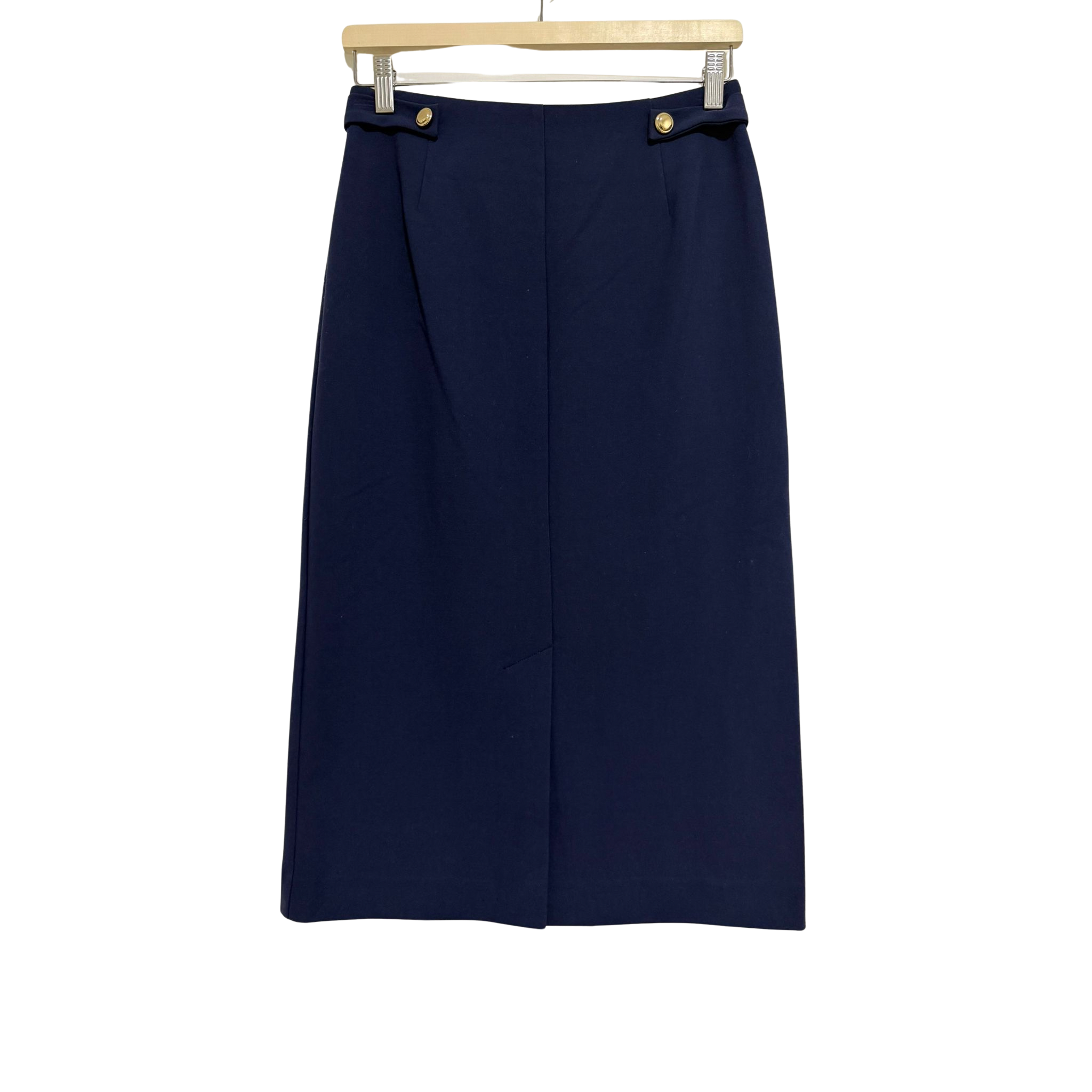 CUE Double Weave Column Midi Skirt Size 8