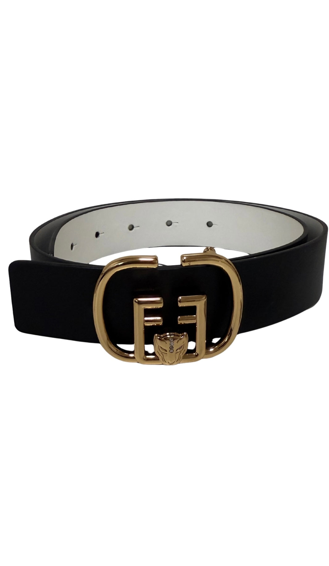 CAMILLA Reversible Buckle Belt White & Black Size S