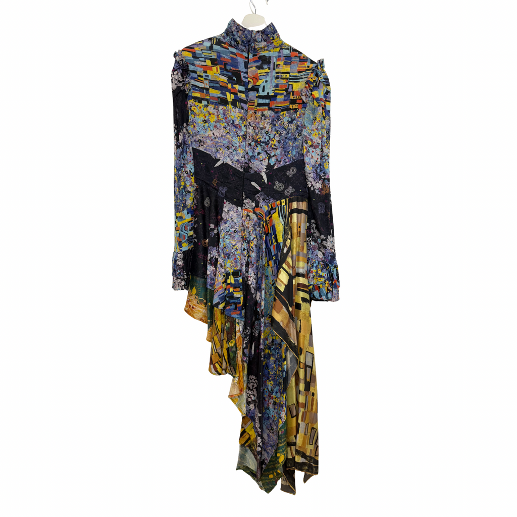 Leo Lin Flower Garden Asymmetrical Dress Size 8