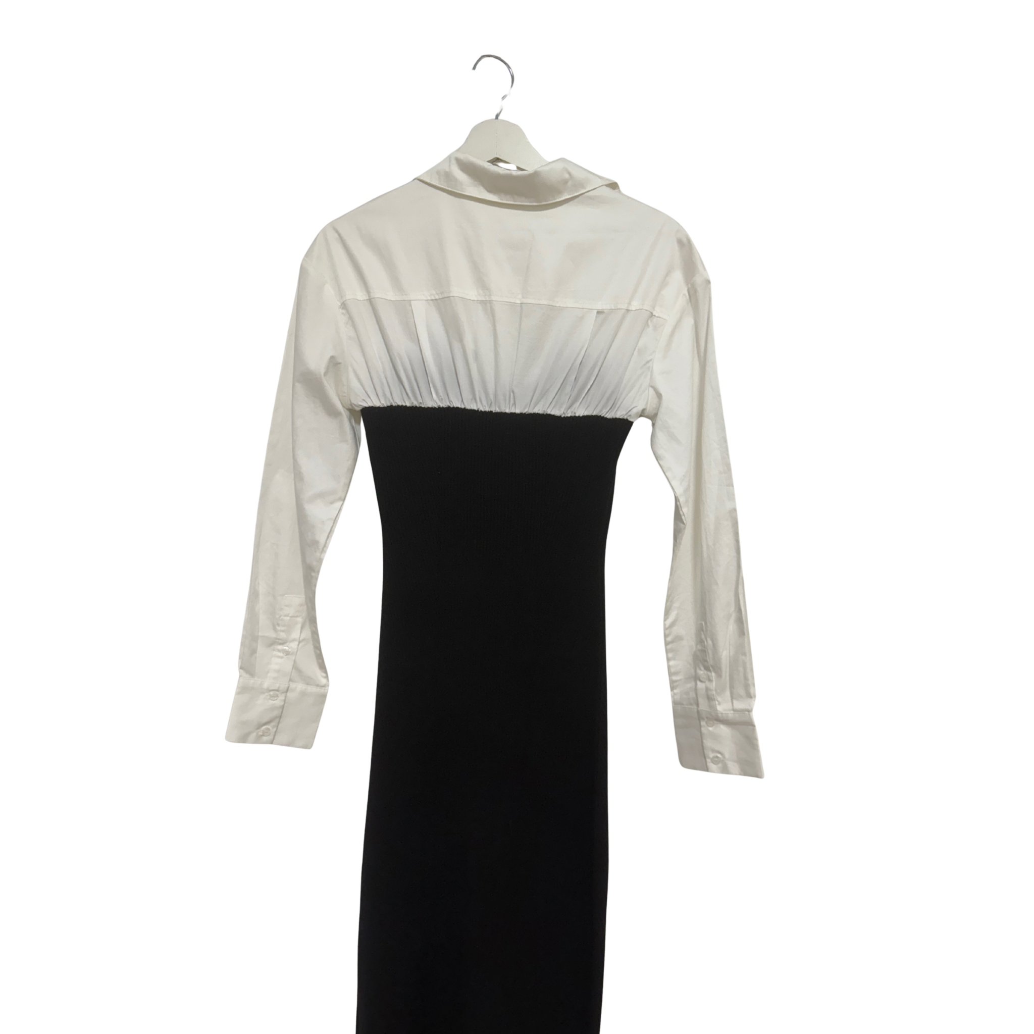 ASTR THE LABEL Allyn Knit Bodice Dress Black & White Size M