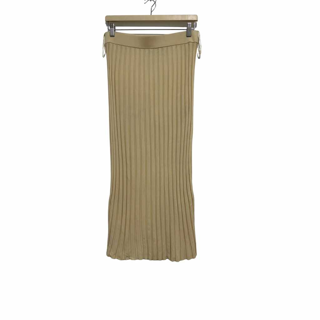 Bec + Bridge Rib Midi Skirt Cream Size 14