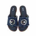 MICHAEL KORS Hannah Denim Slide Sandal Size US 8 EU 38.5