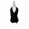 Witchery Halter Wrap Top Black Stripe Size 10