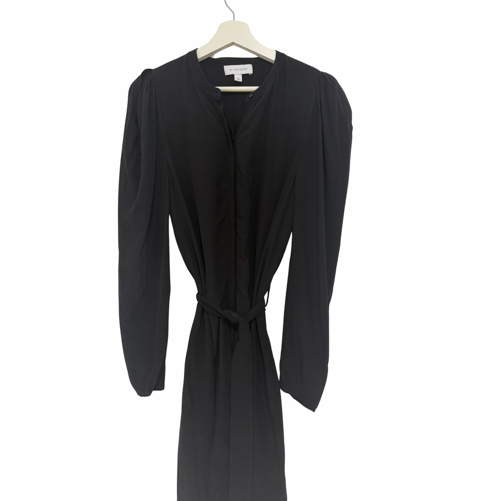 WITCHERY Shirt Dress Above Knee length Black Size 8