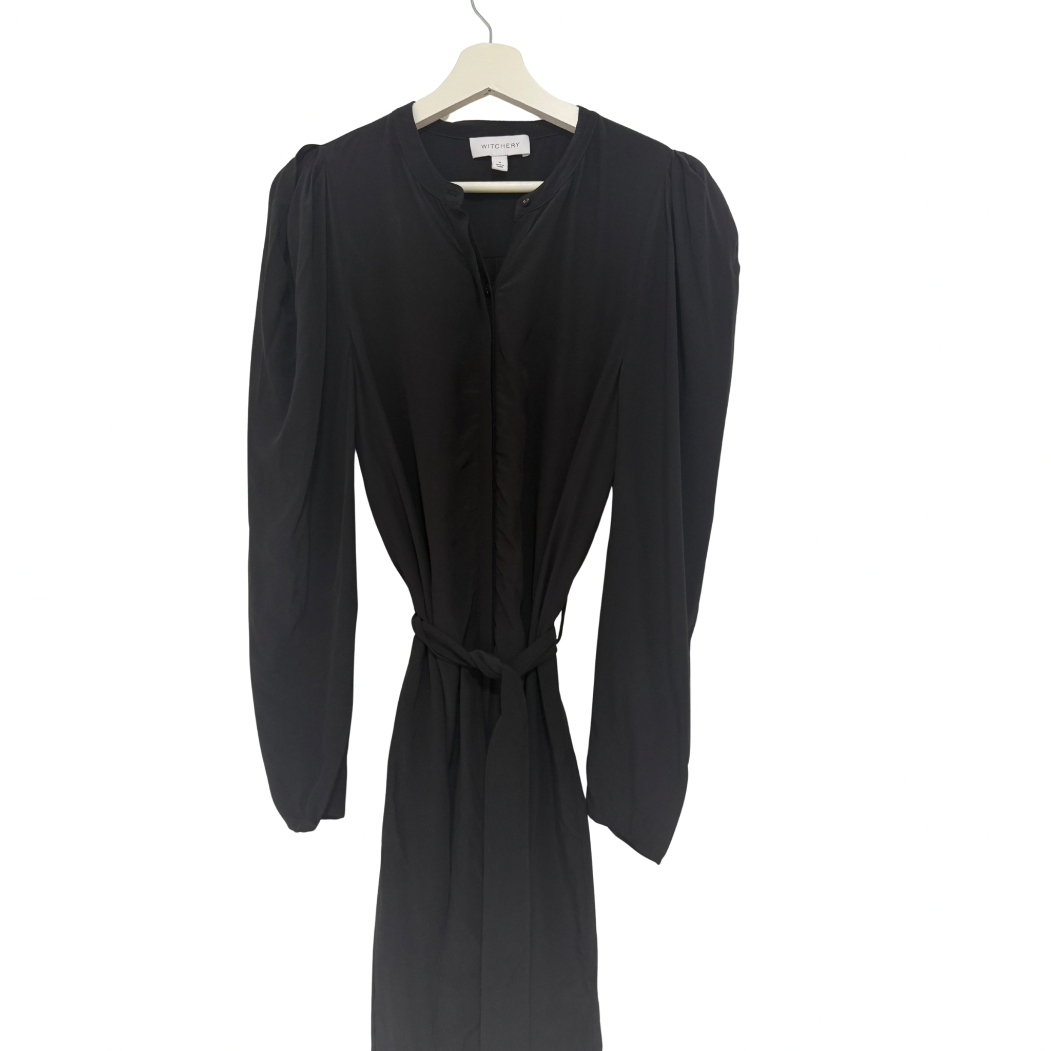 WITCHERY Shirt Dress Above Knee length Black Size 8