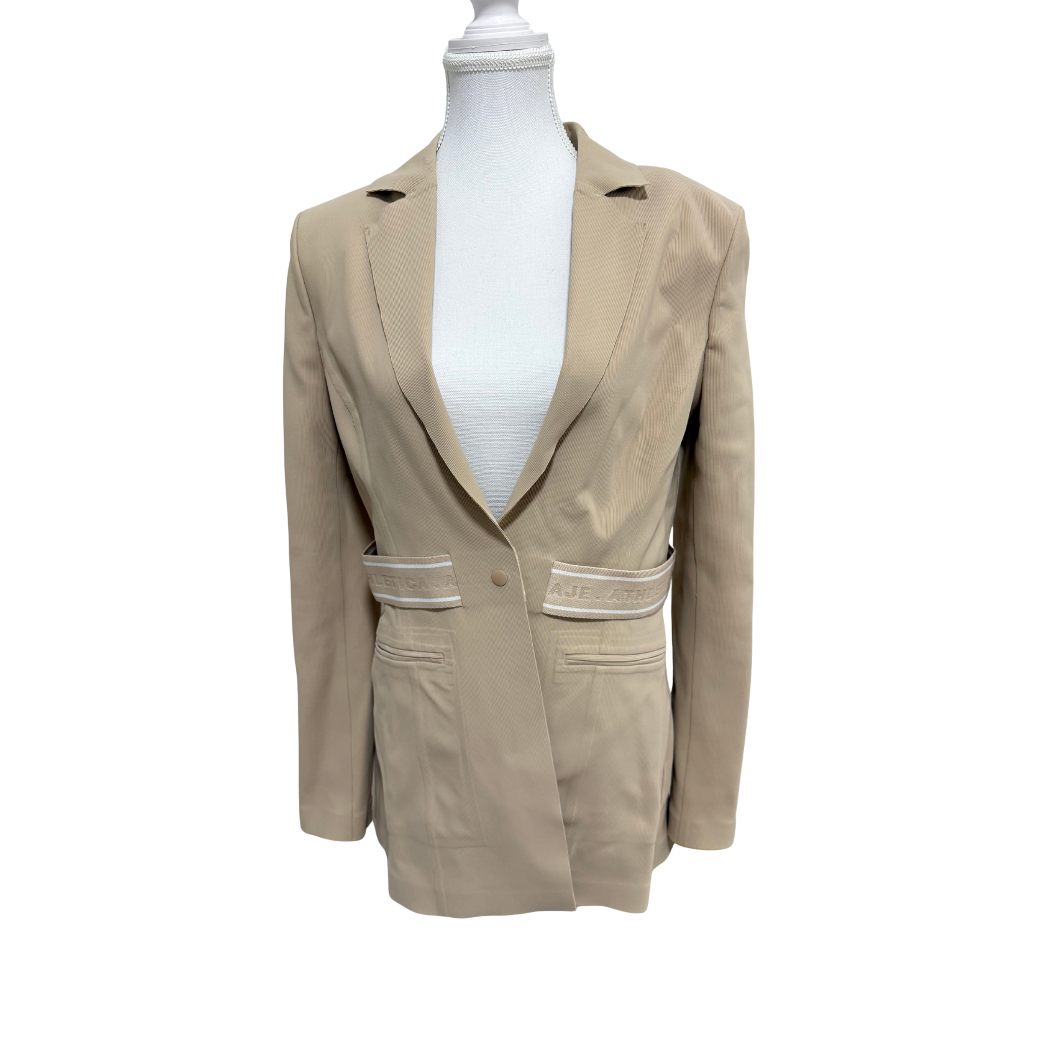 AJE ATHLETICA Tape Blazer Beige Size 10