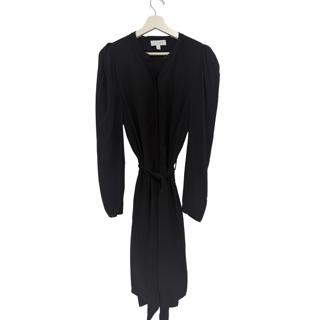 WITCHERY Shirt Dress Above Knee length Black Size 8