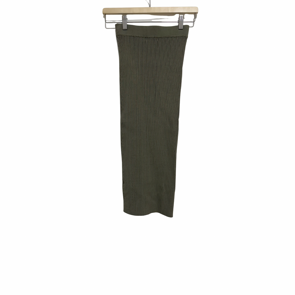 ANINE BING Mid Length Pencil Skirt Olive Colourway Size XS