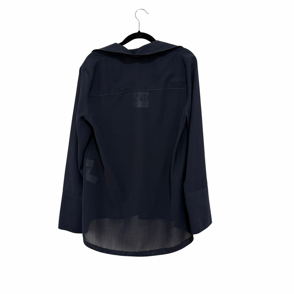 Zara Blouse Navy Blue Size S