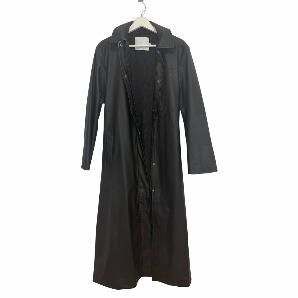 AJE ATHLETICA Faux Leather Trench Coat Size XXS/XS