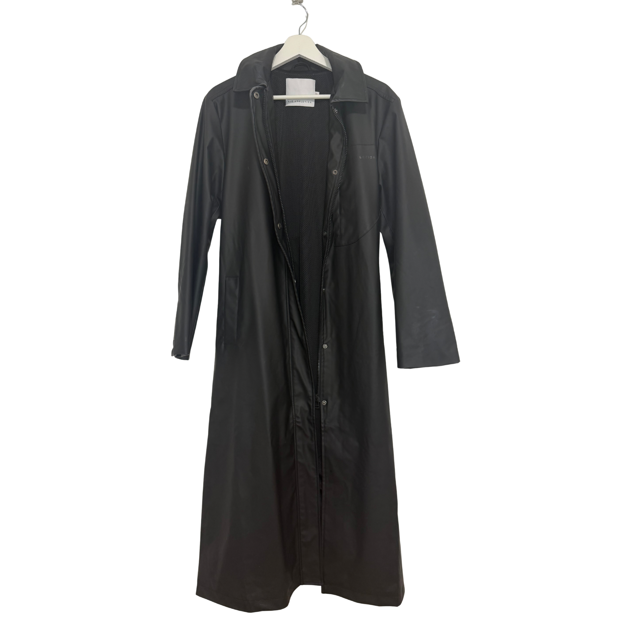 AJE ATHLETICA Faux Leather Trench Coat Size XXS/XS