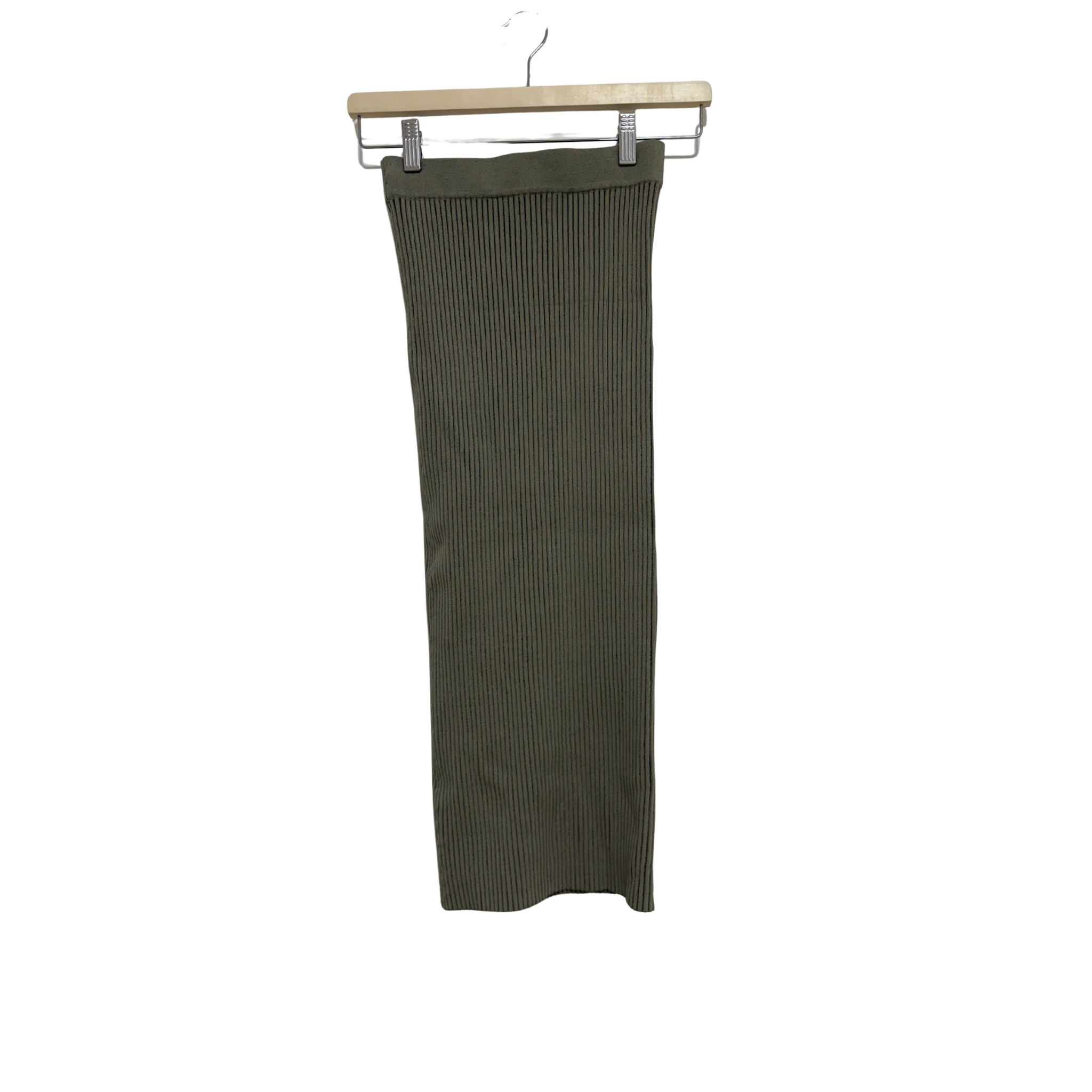 ANINE BING Mid Length Pencil Skirt Olive Colourway Size XS