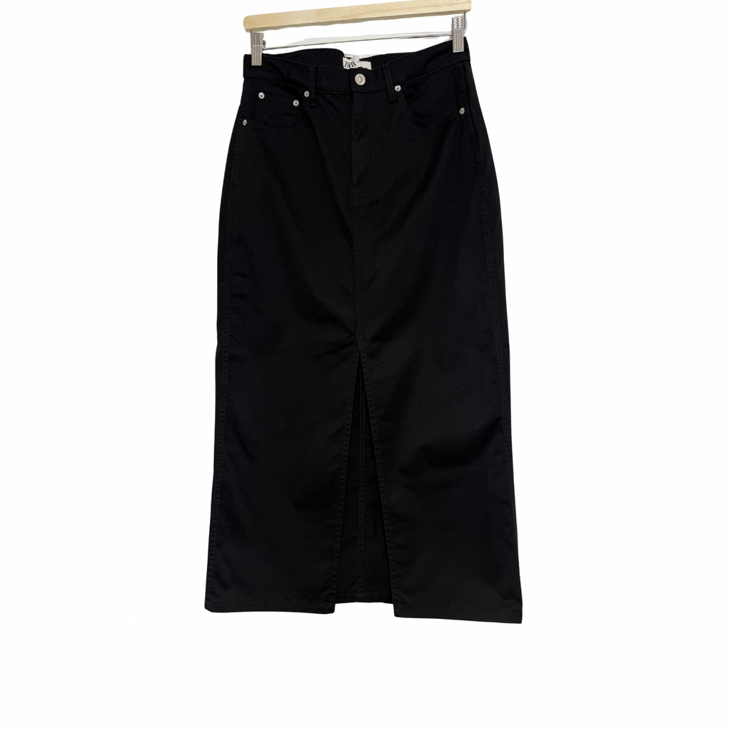ZARA Midi Skirt Black Size M
