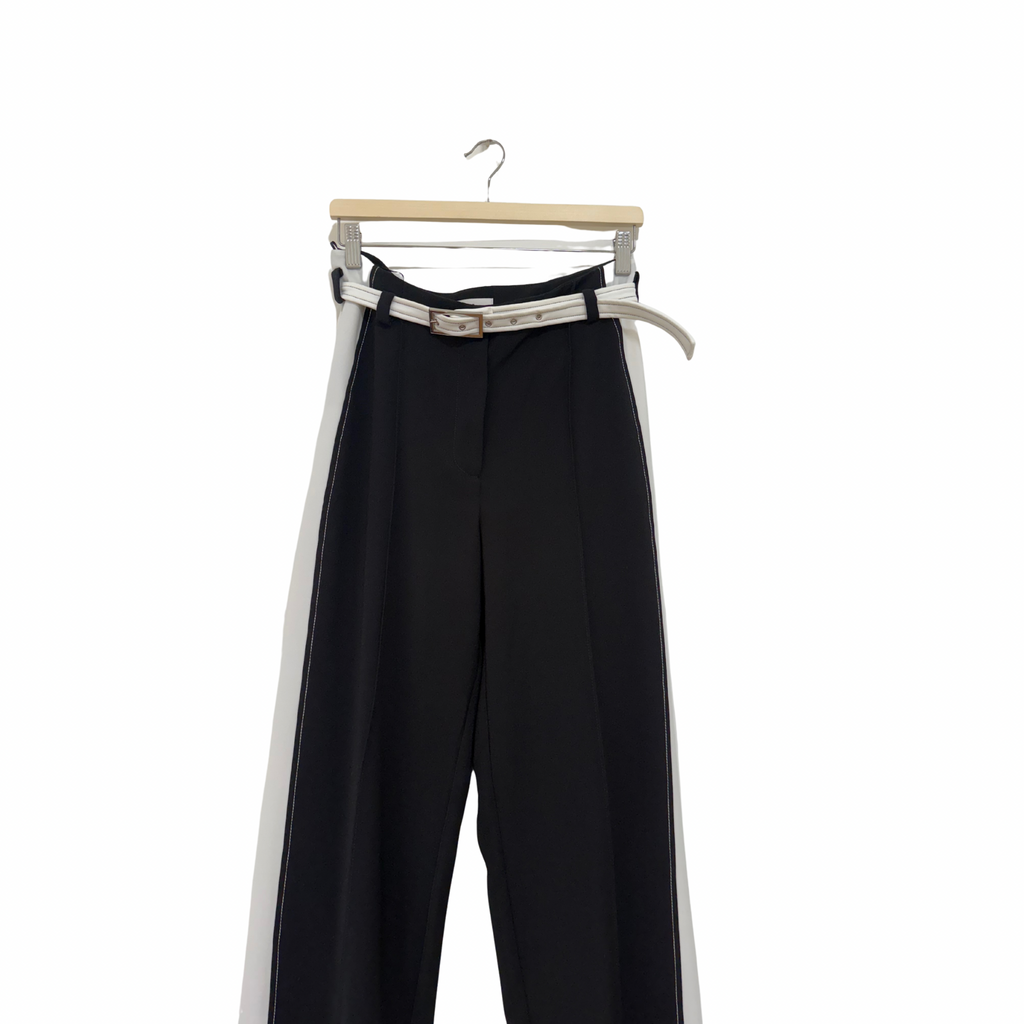 CUE Contrast Wide Leg Pant Black Size 10