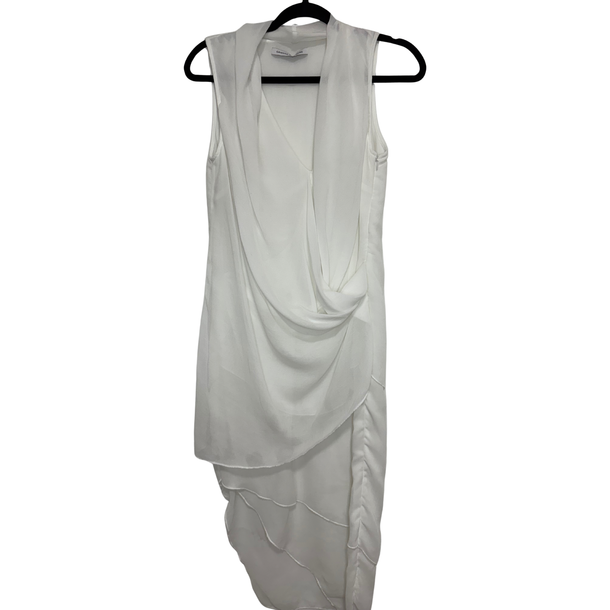 Camilla and Marc Drape Dress White Size 8-10