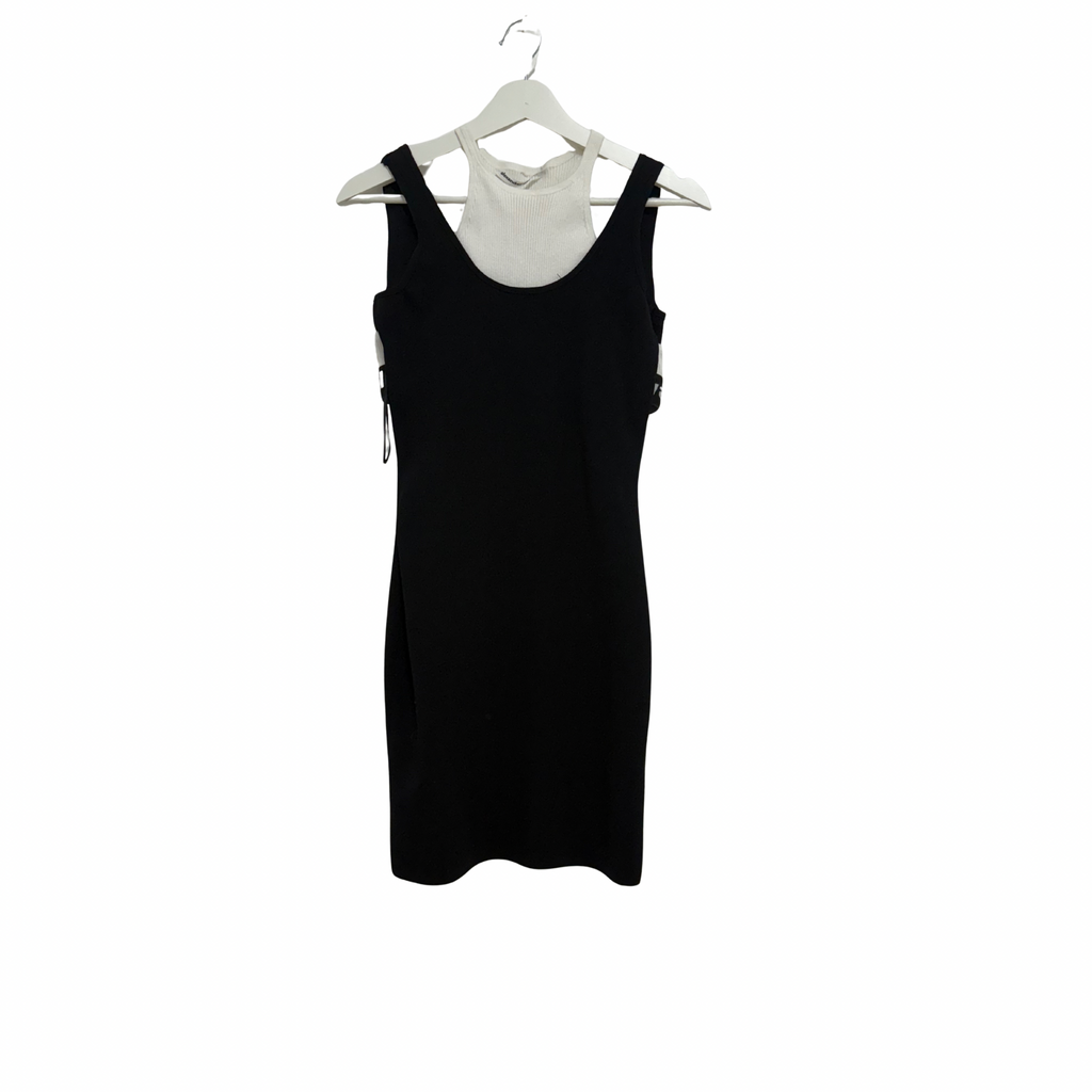 ALEXANDER WANG Bodycon Bi-layer Tank Dress Black Size M