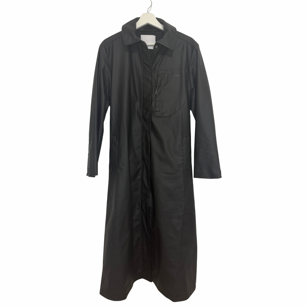 AJE ATHLETICA Faux Leather Trench Coat Size XXS/XS