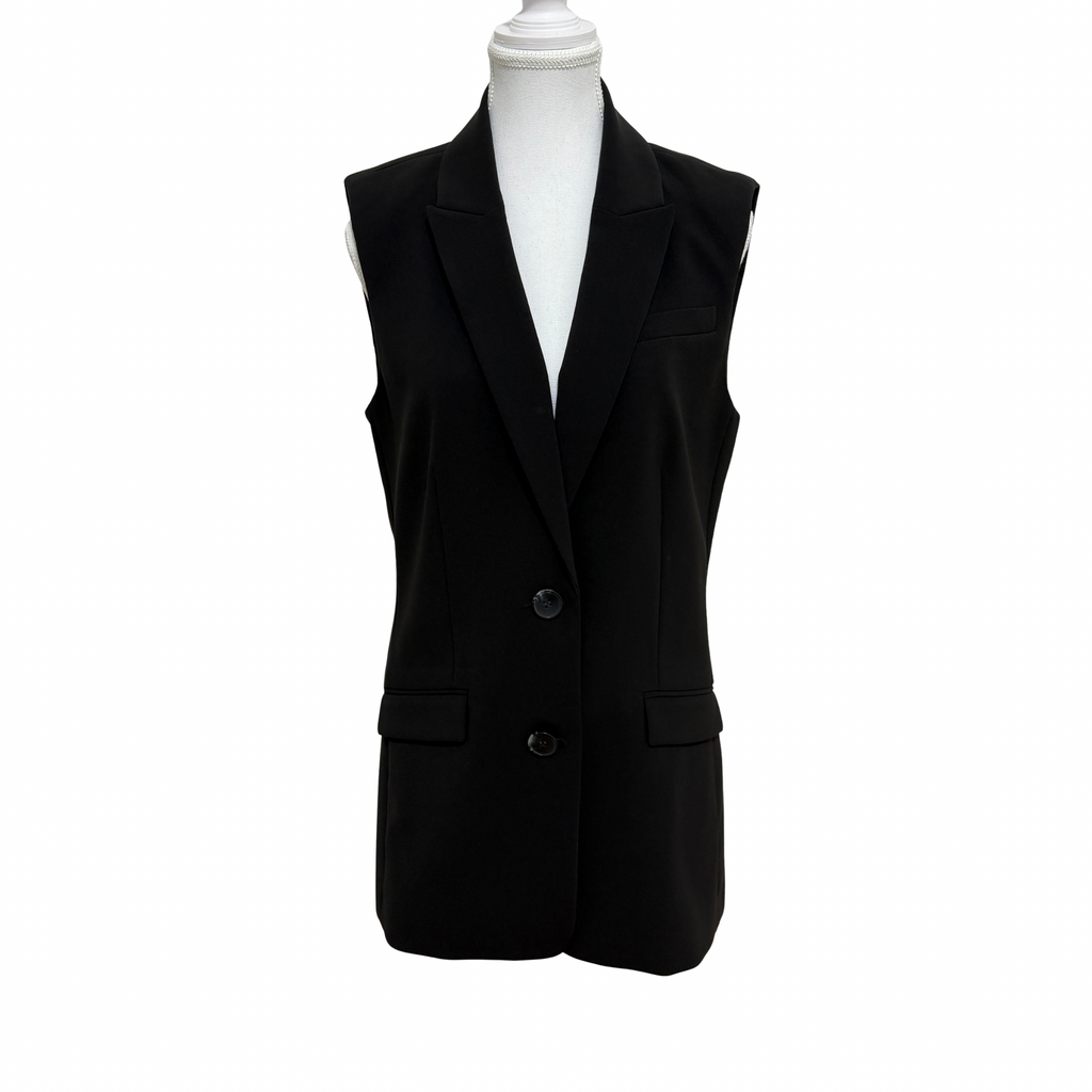 PORTMANS Longline Sleeveless Blazer Vest Black Size 12