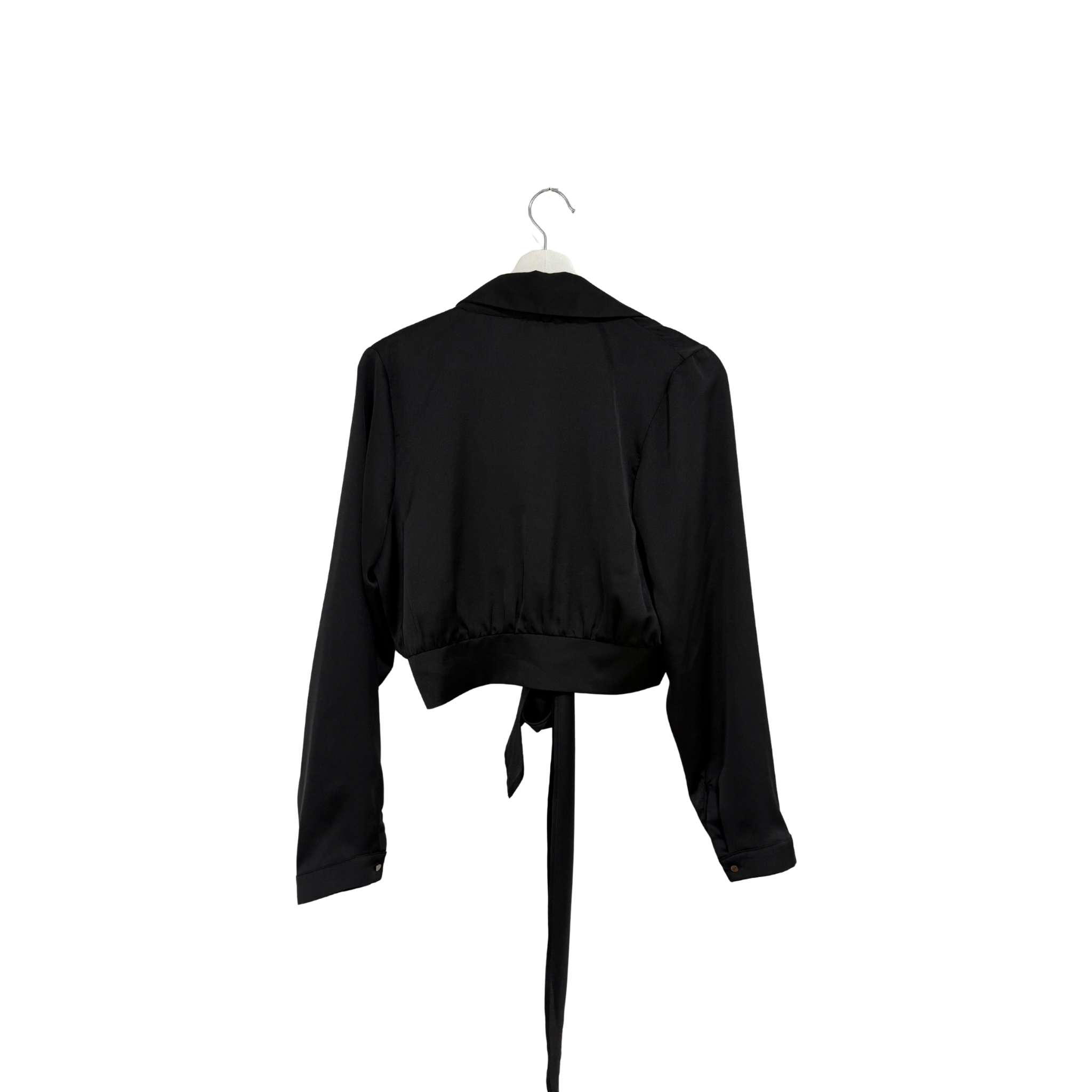 Sheike Tie Front Blouse Black Size 14