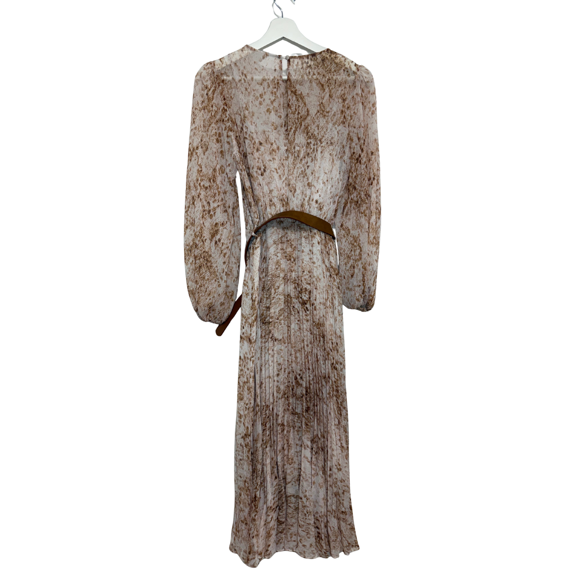 FOREVER NEW Fiona Pleat Belted Midi Dress Size 8