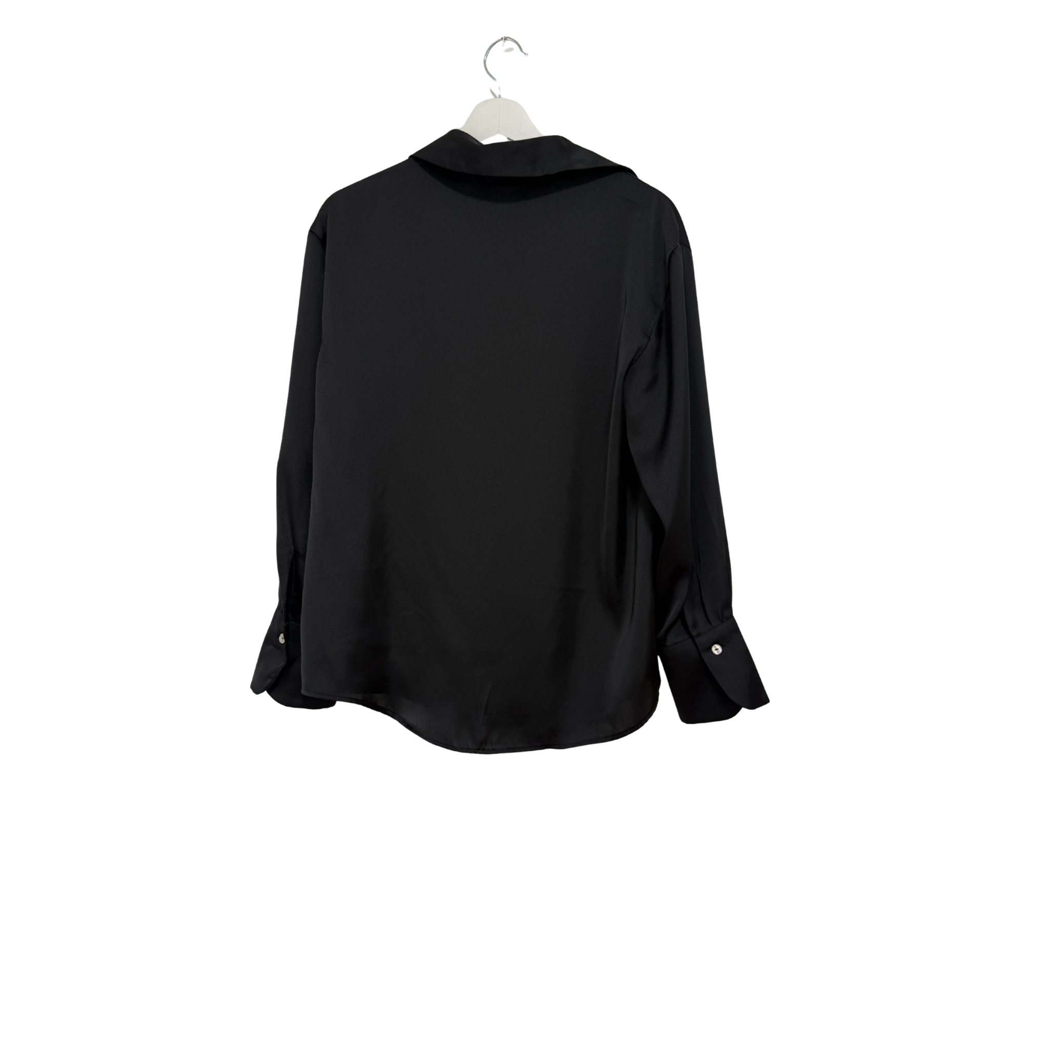 Zara Button Up Blouse Black Size S
