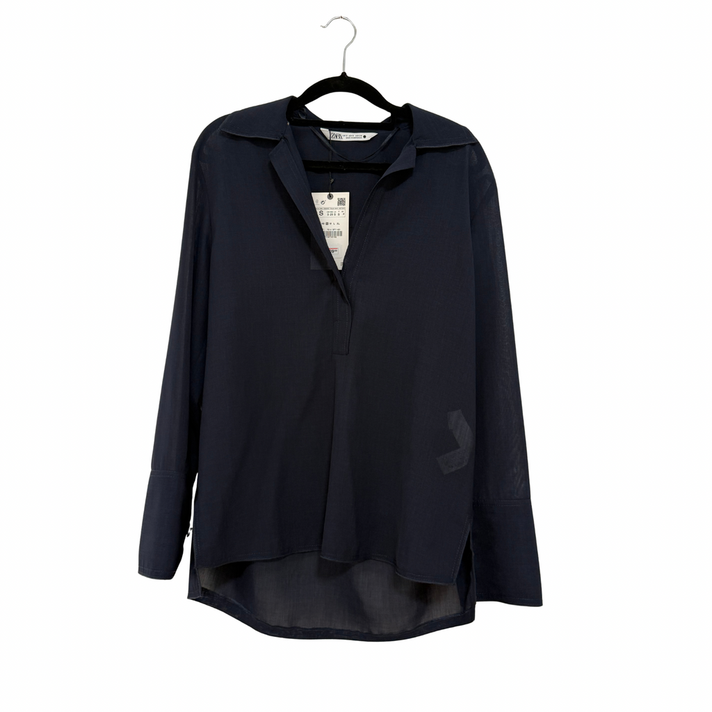 Zara Blouse Navy Blue Size S
