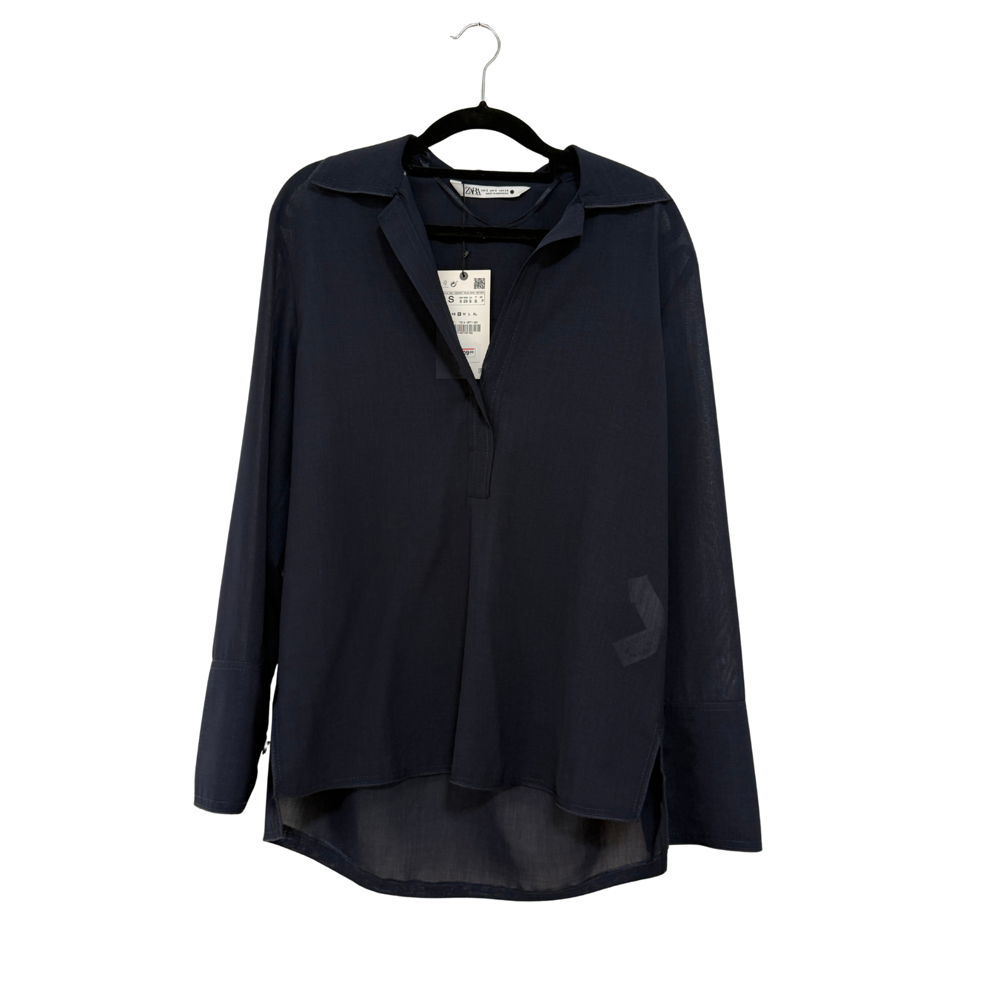 Zara Blouse Navy Blue Size S