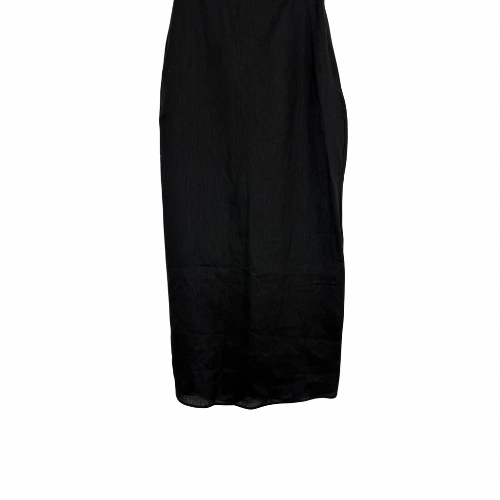 DISSH Roberts Linen Midi Skirt Black Size 10