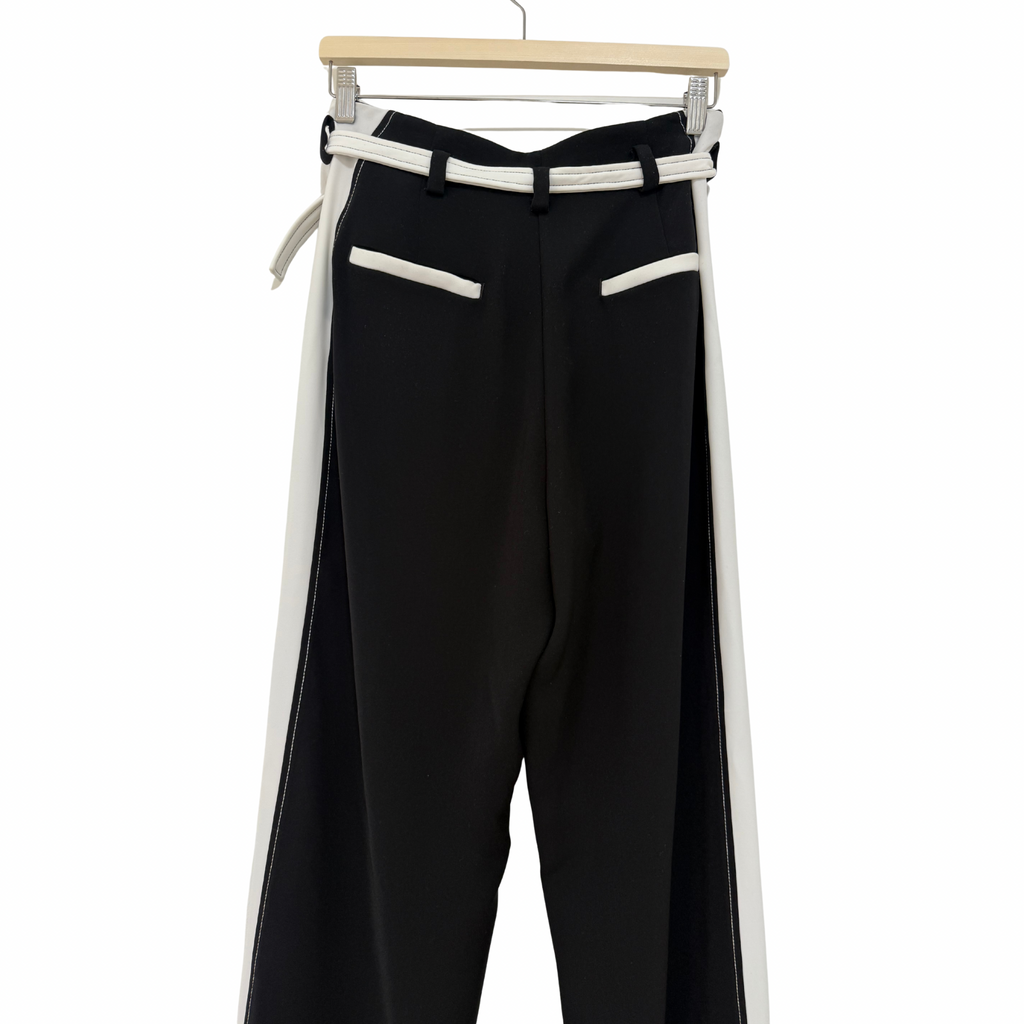 CUE Contrast Wide Leg Pant Black Size 10
