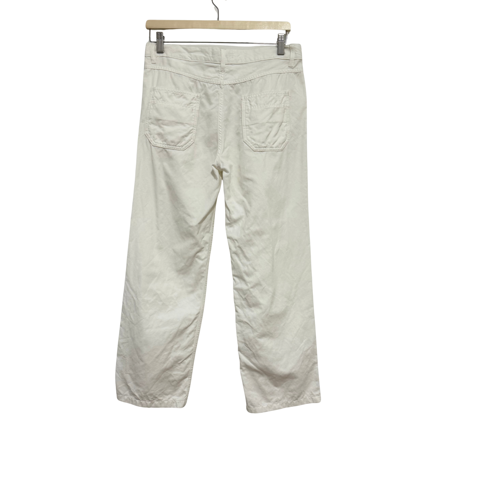 See by Chloé Linen/Cotton Blend Pants White Size 28